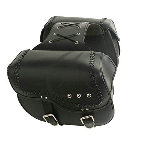 CHUDAN Alforja Impermeable para Moto Maletas Laterales  Equipaje De Cuero Genuino Mochila