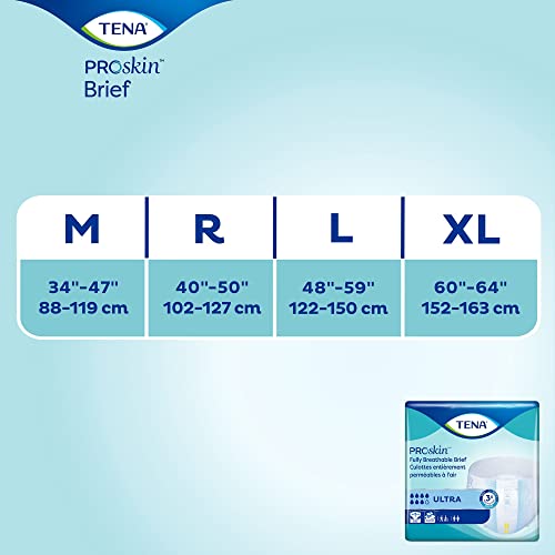 Tena Ultra Breathable Briefs, Incontinence, Disposable, Heavy Absorbency, Large, 40 Count, 2 Packs, 80 Total #TOP4