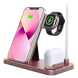 Wireless Charger, 4 in 1 Induktive ladestation Kompatibel mit iPhone 14/14 plus/14 Pro...