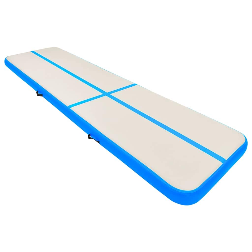 Tappetino sportivo gonfiabile 300 x 100 x 10 cm PVC rosa con pompa, tappetino palestra gonfiabile per ginnastica, yoga, kickboxing, lotta, attività indoor ed esterne, antiscivolo