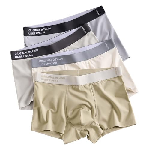 Set di 4 boxer da uomo - Slip in misto poliestere di colore misto per abbigliamento casual, Multi, Large