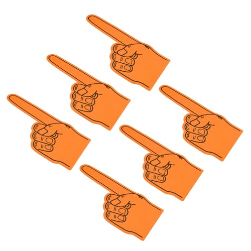 Doigt en mousse 18 pouces orange PATIKIL pack de 6 pour fête et stade
