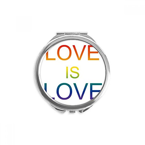 Miroir de poche drapeau lgbt arc-en-ciel portable pour les retouches maquillage en festival