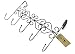 Over the Door Decorative 5 Hook Rack Clothes Coat Hat Belt Hanger Organizer for Home or Office (1, Over the Door Hanger)