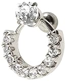 [フロム ダ ファクトリー] リング ジュエル ストレートバーベル 20G ステンレス ジルコニア 軟骨ピアス ボディピアス