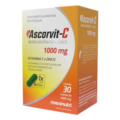 Ascorvit-C 1000mg (30 caps) - MaxiNutri, MaxiNutri