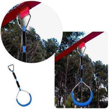 FBSPORT Pack of 4 Climbing Rings for Children, Outdoor Indoor Kids Ninja Rings for Hanging, Maximum Load 160 kg, Climbing Equipment Swings for Garden - Image 4
