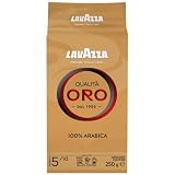 Lavazza, Qualità Oro, Café Molido Natural, Ideal para Cafetera Italiana, de Filtro y Francesa, con Notas Aromáticas de Frutas y Flores, 100% Arábica, Intensidad 5, Tueste Medio, 250 g