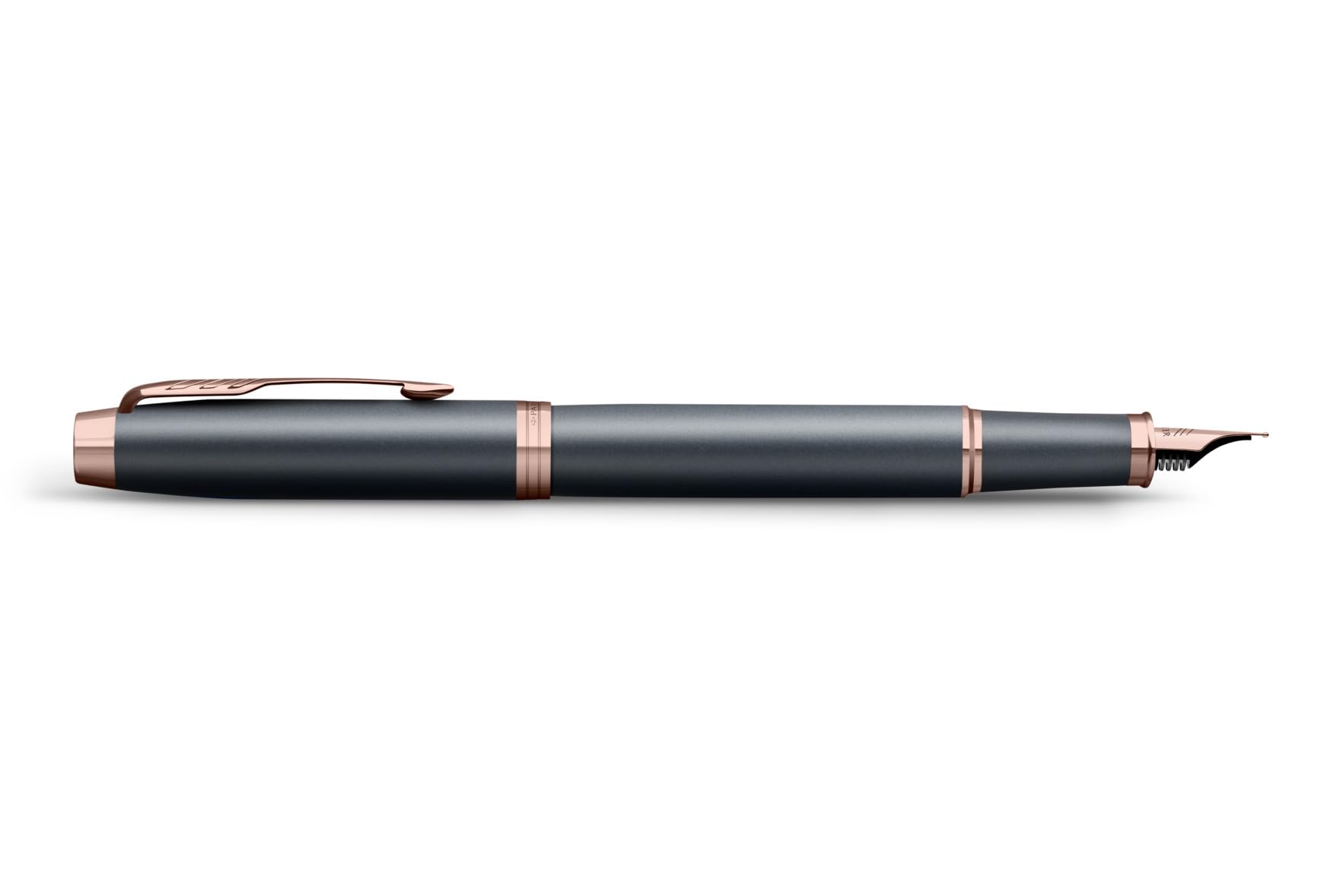 PARKER IM Set penna a sfera + penna stilografica con incisione personalizzata – Penna di lusso personalizzata – The Finishing Touch Collection regalo per matrimonio, compleanno, ufficio (Slate)
