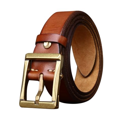 Rugged Vintage Men's Leather Belt -5mm Thick Genuine Cowhide with