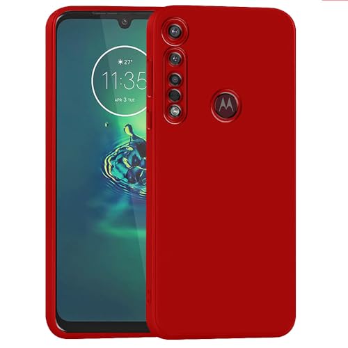 Image of Back Cover for Motorola Moto G8 Plus 4G | Full Camera Protection | Premium Liquid Silicon Case | Flexible Bumper Case for Motorola Moto G8 Plus 4G (Red)