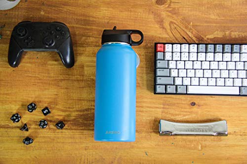 ARIMO Garrafa Térmica 950 ml Frio 24h / Quente 12h Insulada a Vácuo Parede Dupla Esportes Academia E