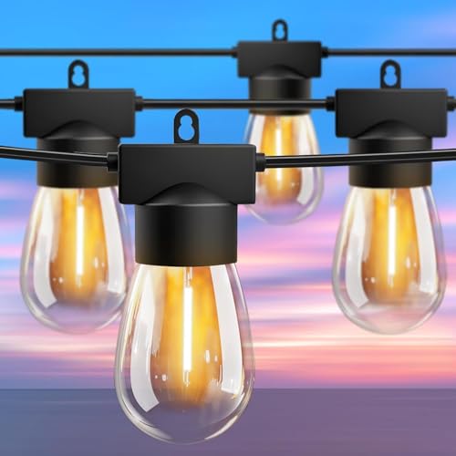 Iluminación Exterior, Home Improvement Glückluz Guirnalda de Luces Exterior, 15M Luces en Cadena Serie de Luces para Jardin, Decorative Durable Impermeable Luces de Cuerda Vintage Patio,...