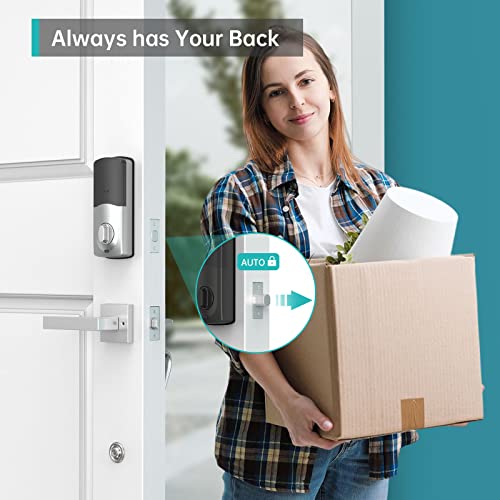 Hornbill Biometric Fingerprint Smart Lock With Front Door Handle Set, Keyless Entry Smart Door Lock With Keypad, 8-In-1 Smart Deadbolt, Digital Smart Door Lock, Bluetooth Door Lock With Auto Lock #TOP6