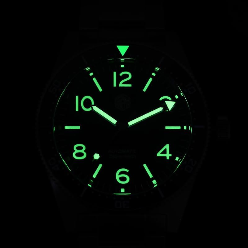 San Martin Men Watch 62 mas SN0139, 39 mm 20 Bar Diver Watch NH38 Automatic Mechanical Luxury Diving Waterproof Wrist Watch