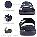 KuaiLu Womens Fashion Orthotic Slides Ladies Lightweight Athletic Yoga Mat Walking Sandals Slip On Thick Cushion Recovery Slippers Sandles Comfortable Plantar Fasciitis Arch Support Navy Blue Size 6