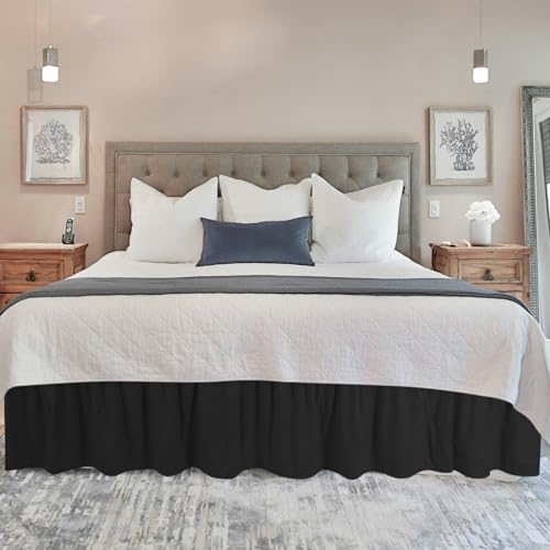 Falda de cama elástica King para transformar la decoración de su dormitorio principal 3