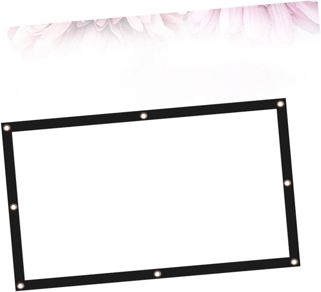 STOBOK 1pc Portable Projector Screen Crease White Fiber Projection Screen for Home Theater Office and Education Easy Installation and Convenient for Indoor Outdoor Use