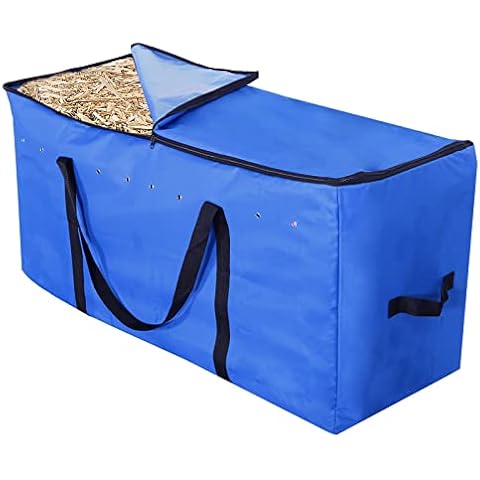 PetierWeit Hay Bale Bag 43”x22”x18” XLarege Hay Bags for Horses Heavy Duty Nylon Tote Hay Bale Storage Bag, Maintain Freshness of The Hay for Horse Cattle Goats Sheep(Blue) Cover