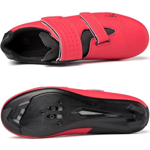 Image of Mens Womens Cycling Shoes Compatible with Peloton Road Bike Riding Bicycle Pre-Installed Delta Cleats