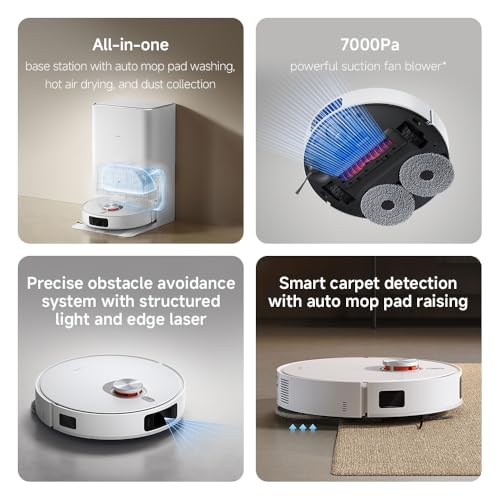 Xiaomi Robot Vacuum X20 Pro – Robotstofzuiger met sterke zuigkracht, dubbele roterende dweilen, automatische stofafvoer, smart basisstation - Afbeelding 4