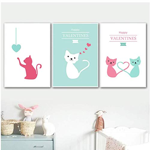 Affiche bande dessinée chat 50x70cm sans cadre pour déco de chambre d'enfant