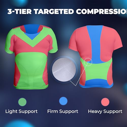 QORE LOGIQ Gynecomastia Short Sleeve Slimming Compression Shirt Men, Shapewear Mens Compression Shirt, Tank Top Body Shaper3