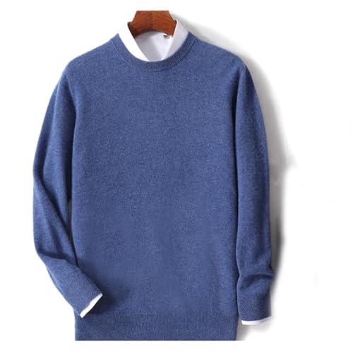 Men's Ready to Wear Cashmere Sweater Winter O Neck Pullover Loose Knit Casual Long Sleeve Crew Neck Top3
