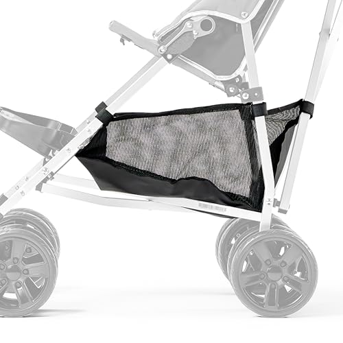 Coche Stroller Shopping Basket Accessories, XL Storage Basket, Black