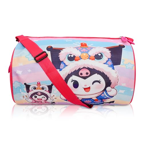 Image of Stylbase Multicolor Polyester Kids Duffle Travel Bag for Travelling Gym, Dance, Swimming, Picnic, Sports, Traveling Bag for Boys & Girls Duffle Bag (Kuromi, 18 /)