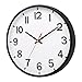 Moiubik Wall Clocks Battery Operated 8 inch Modern Wall Clock,Silent Non Ticking Wall Clock for Living Room Bedroom Kitchen Office Classroom Decor (White and Black)