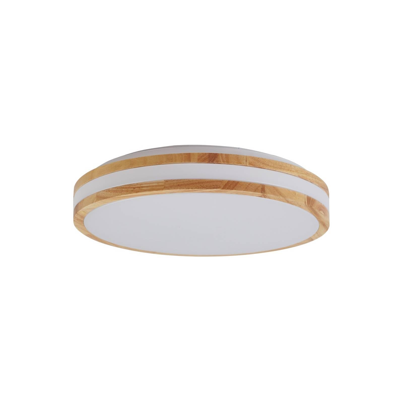 Lindby LED Deckenleuchte Emiva (Modern) aus Holz (1 flammig,) - Lampe Deckenlampe Wohnzimmerleuchte