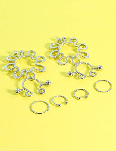 Jenxnjsjo Fake Nipple Rings, Fake Nipple Piercing, Faux Nipple Piercing, Nipple Rings Non Piercing, Non Piercing Nipple Rings, Fake Nipple Ring, Fake Nipple Piercings, Faux Nipple Rings for Women4