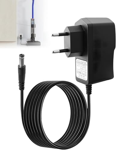 26V 0.5A Cargador Compatible Hoover H Free 100 122RH, 200, 500,700, 800, 26V 0,5A, Cargador Adaptador para Aspiradora Sin Cable, Cargador de Repuesto, Carga Rápida y Segura，1,8m