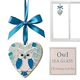 Ornements De Noël   Pendentif Chouette Ménage En Forme De Coeur 2D, Décorations D'arbre | Pour La Plupart Des Occasions, Rétroviseur Voiture Dans Le Salon, Appartement, Pos