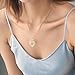KBFORU Heart Necklace - Handmade Pressed Flower Necklace,Forget Me Not And Queen Anne'S Lace Pressed Wildflower,Forget-Me-Not Flowers Symbolize True Love And Respect - Gold | 18”
