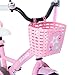 KEANO Zinnia 14 Inch Kids Bike for Girls Ages 3-5 Years, 14 Inch Girls' Bikes with Training Wheels, Streamers, Basket and Doll Seat, Children Bicycles Pink