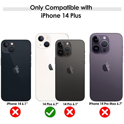 LOHASIC for iPhone 14 Plus Leather Case for Men, Luxury Slim, Brown - image 2