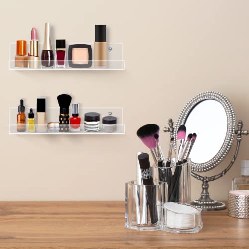 Laurensory LA-20220509-01 Vinyl Record Shelf Wall Mount, 12 Inch Clear Acrylic Album Record Holder Display, Kids Bookshelf, Floating Wall Shelves thumb #5