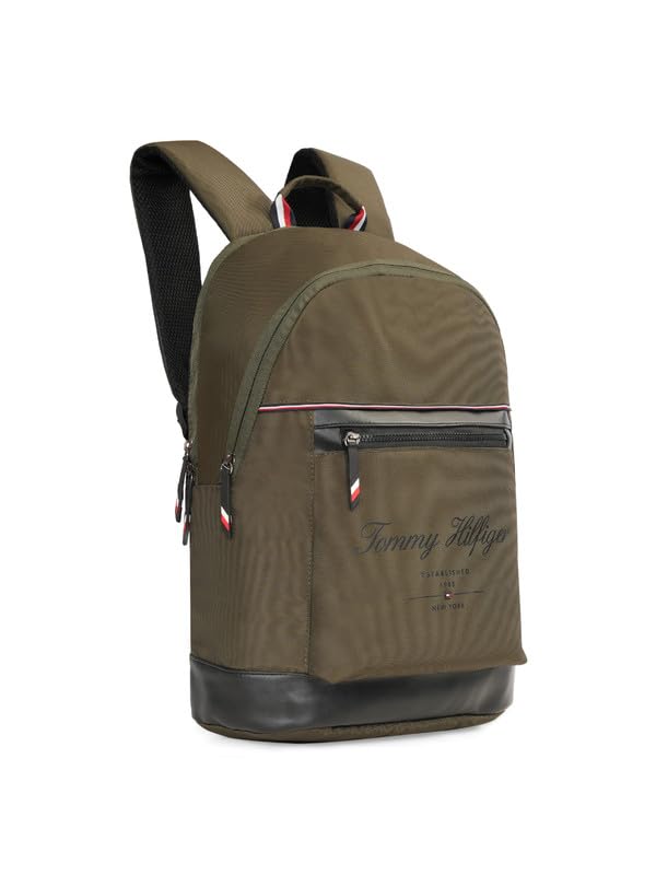 Image of Tommy Hilfiger Laptop Backpack Copter | Backpack for School, College and work | Water-Resistant | Fits 14-inch Laptop | Trolley Holder & 1-Year Warranty | 20L Capacity