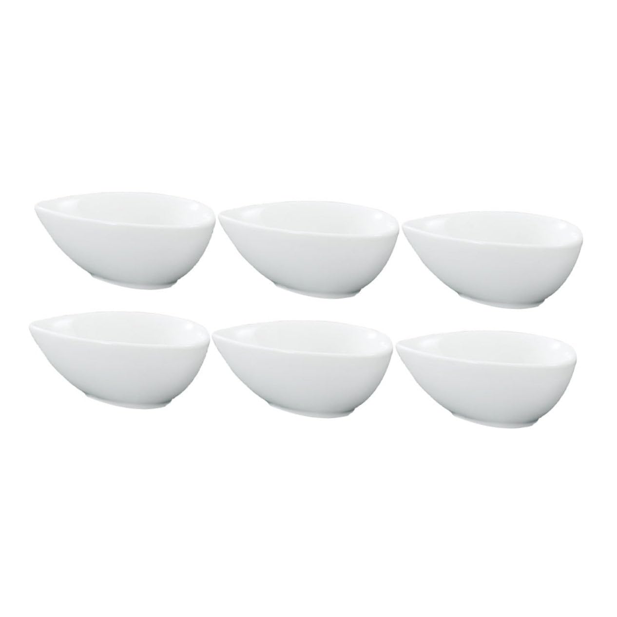 Garneck 6Pcs Versatile Drop Shaped Storage Bowls Fruits Snacks Salads Artistic Kitchen Organization Smooth Glazed Finish