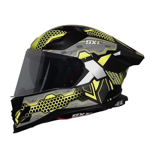 Image of Steelbird SBH-61 SXE X3 Pinlock ISI and Dot Certified Full Face Graphic Helmet for Men and Women with Inner Silver Sunshield