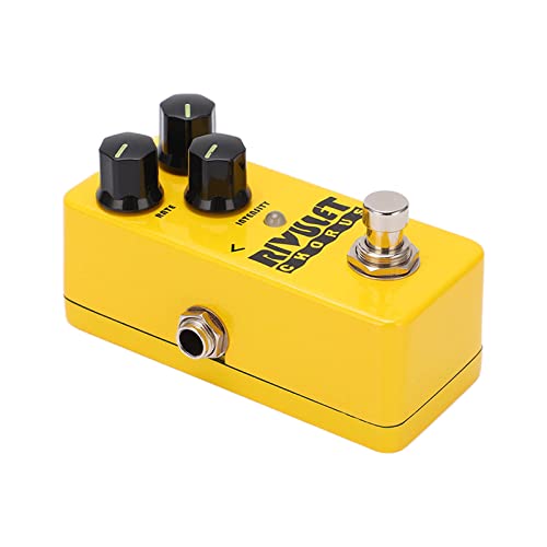 AOWINHIT Mini Yellow Chorus Effects Pedal, Ultra Low Noise Analogue