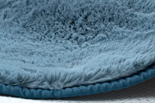 Tapis lavable en machine bleu rugsX à dossier antidérapant
