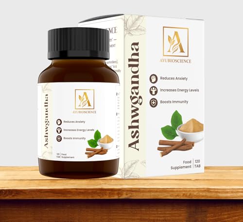 Image of Ashwagandha 500mg Tablets - 120 Tablets | AYUSH Approved High Potency Root Extract | Supports Stress Reduction, Energy, Strength & Vitality | Ayurvedic Supplement for Men & Women