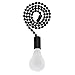 SmoTecQ Ceiling Fan Pull Chain Extender with Decorative Frosted Glass Bulb and Fan Cord, Fit All Standard 3mm Diameter Ceiling Fans and Light Fixtures Factory Pull (ORB)