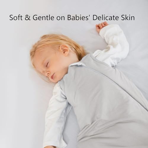 BubblePanda Rayon Made from Bamboo Sleep Sack 12-18 Months 1.0 Tog Soft Toddler Sleeping Sack for Babies 2-Way Zipper Baby Wearable Blanket