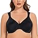Produktbild MELENECA Damen Minimizer-BH für große Brüste mit Bügel, Große Größen, Vollabdeckung und Spitze Schwarz 80G