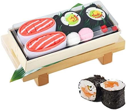 Funny Sushi Shaped Socks - Funny Gifts for Women Men - Novelty Crazy Funky Food Silly Cotton Socks Christmas Gifts