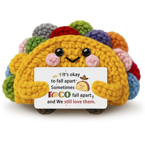 Cheer up Inspirational Gifts for Women Friend Besite,Family,Positive Crochet Handmade Taco,Long Distance Relationship Birthday Gift for Women Friendship Gifts for Birthday Christmas Graduation